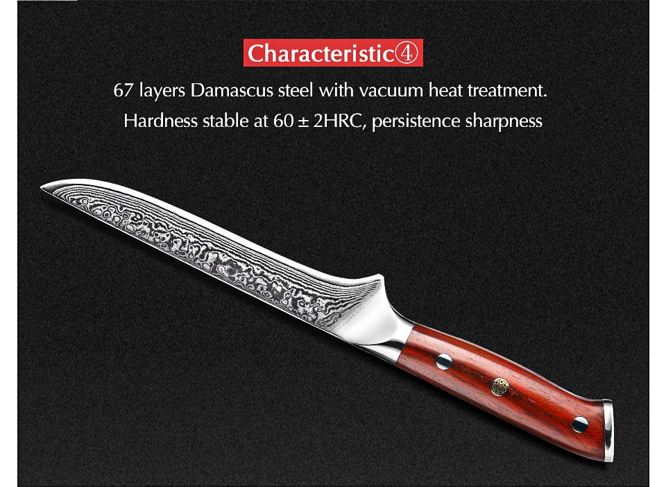 XINZUO-cuchillo de acero de Damasco vg10, herramienta de cocina afilada y duradera con mango de palisandro, 6 pulgadas, nuevo