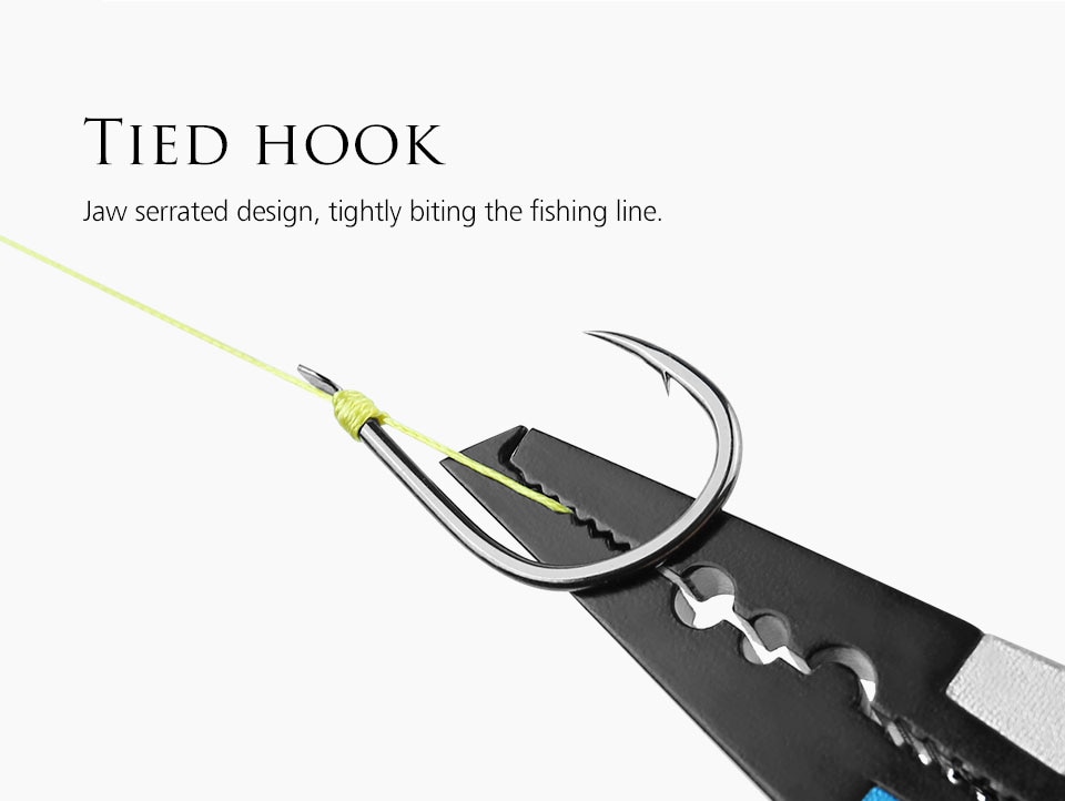 LINNHUE-Alicates de pesca de aleación de aluminio, juego de agarre, aparejos de pesca, gancho de recuperación, cortador de línea, anillo dividido, accesorios de pesca